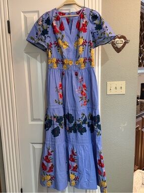 Anthropologie - The Somerset Maxi in Blue Floral.
